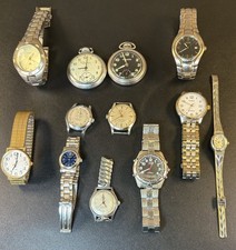 Lote de 12 relojes Fossil, Citizen, Webster, Muralt (+5), todos nuevos con etiquetas para piezas/reparación