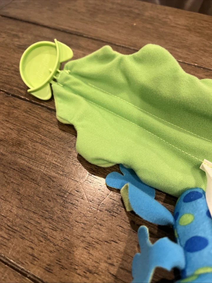 Fisher Price Rainforest Jumperoo peça de reposição pendurada folha verde sapo azul - Imagem 3 de 4