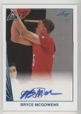 2021-22 Leaf Memories 1990 Base Platinum 16/99 Bryce McGowens #BA-BM1 Auto 1c0k