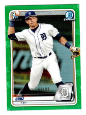 TREI CRUZ 2020 BOWMAN CHROME 1ST TRUE GREEN REFRACTOR /99 #BD-11 DETROIT TIGERS