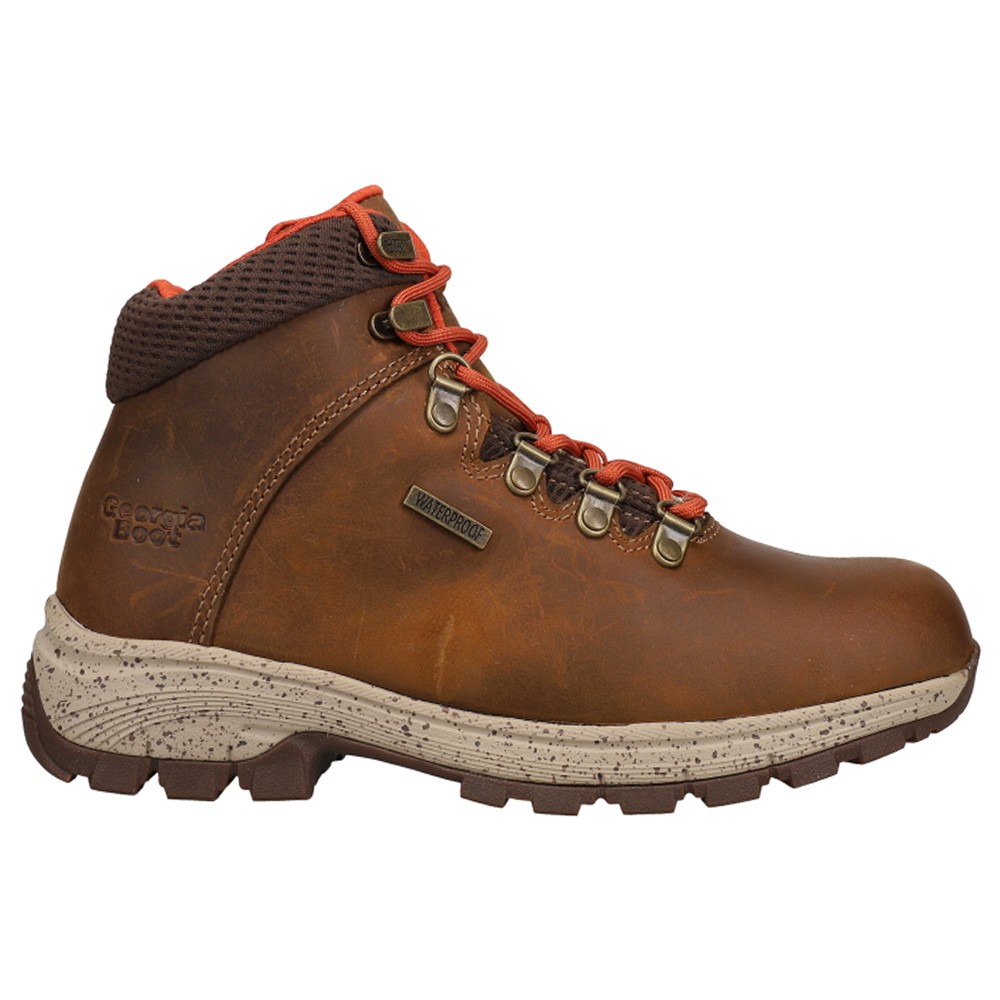 Georgia Boots Eagle 5-дюймовые водонепроницаемые рабочие ботинки с мягким носком, женские коричневые ботинки для обеспечения безопасности труда.