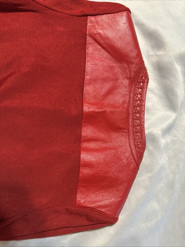 Chaqueta roja tejida de cuero NVGARD COLLECTION para mujer talla grande M 10-12 - Imagen 14 de 21