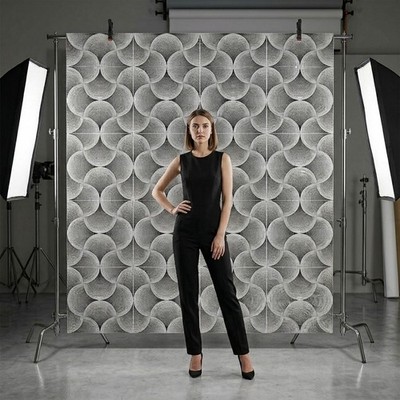 3D Shell foam Tiles Black White 20x20 Photography Backdrop Panels Lot/8 AS IS
