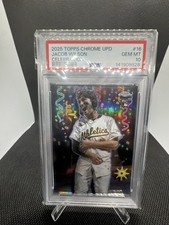 2025 Topps Chrome Update Celebracion Jacob Wilson PSA 10 Pop 1 Athletics RC