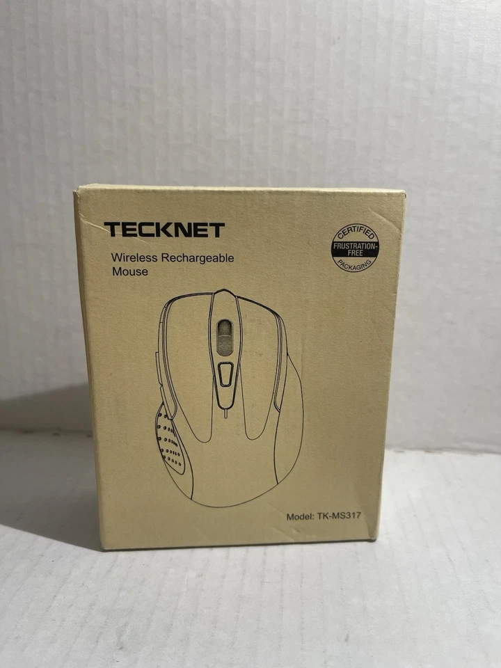 Tecknet Wireless Rechargeable Mouse - TK-MS317 Open Box/MOUSE AND DONGLE ONLY - Image 4 of 4