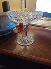 Vintage American Brilliant Cut Crystal Compote Pedestal Candy Dish Pin Wheel  — photo 1