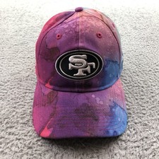 San Francisco 49ers Hat Cap Strap Back One Size Pink Tie Dye Crucial Catch