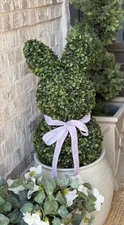 EASTER Bunny Topiary 35” by My Texas House Indoor Outdoor Holiday Decoration