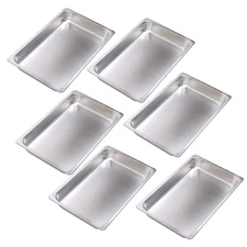 6 Pack 2.5" Deep Stainless Steel Steam Table Pans Hotel Food Prep Pan Full Size