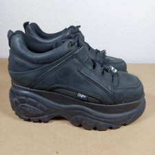 Buffalo Chunky Plateau schwarz Sneaker Schuhe Freizeit klassisch Gr. UK 6 gebraucht