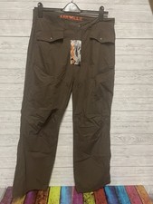Airwalk Brown Canvas Combat Trousers Size XL W36 L32 Loose Fit Baggy RRP £44.99