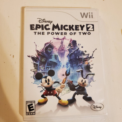 Disney Epic Mickey 2: The Power of Two (Nintendo Wii, 2012) Complete 