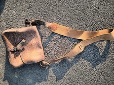 sac giberne cuir fauve fourniment pansage paquetage officier 1914 18 ww1