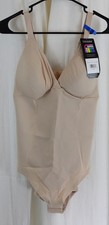 Bali Womens Bodysuit Shapewear Removable Foam Cups Beige Size XL