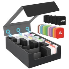 3900 Trading Card Storage Box, Clear Lid and Magnetic Closure