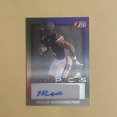 Malik Washington Rookie Autograph 2024 Leaf Pro Set 3D Lenticular
