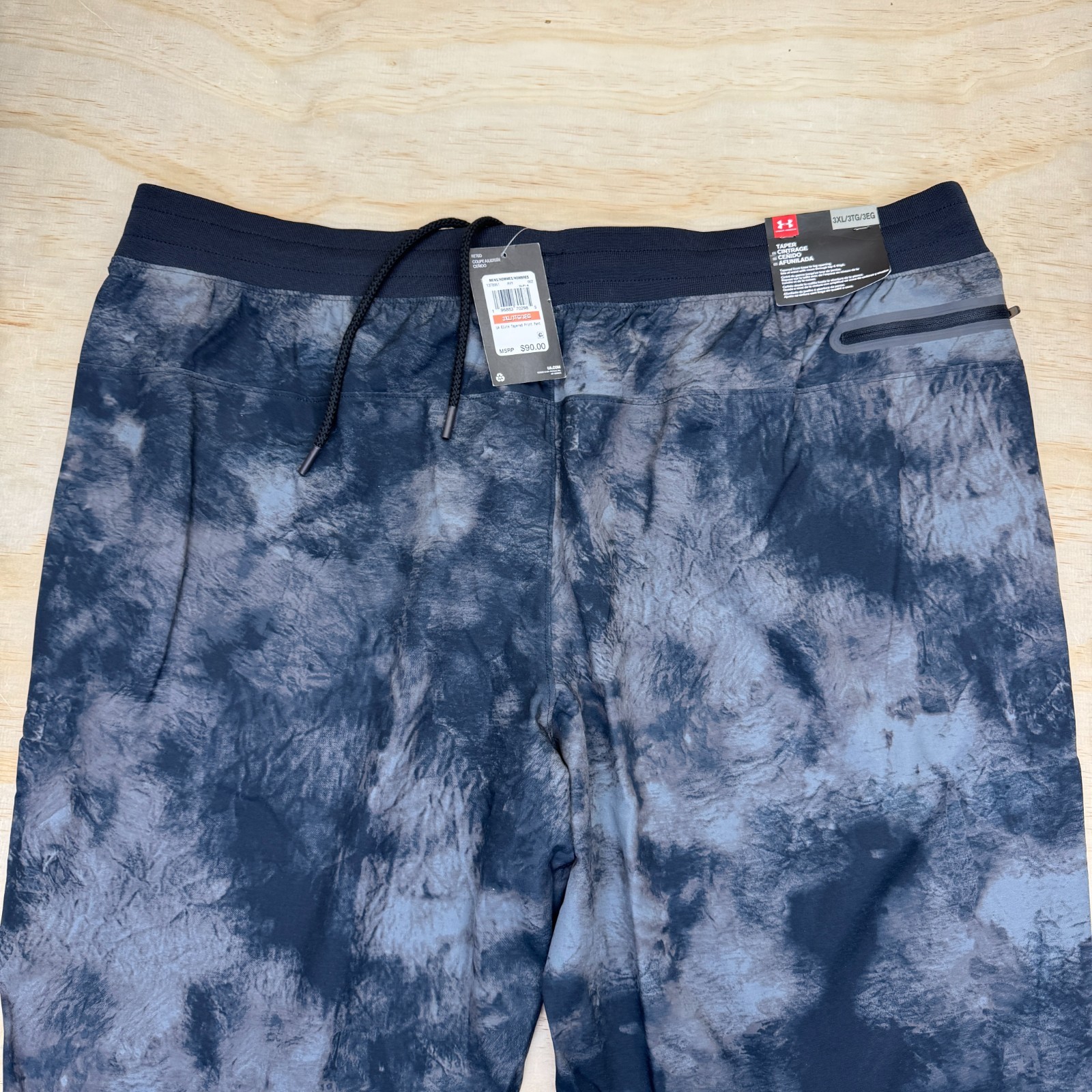 NEW Under Armour Mens Elite Tapered Print Fitted Pants Black Gray 3XL thumbnail 6