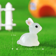 10/20/50Pcs Bunny Resin Miniature Figurines Home Decoration Cute Rabbit Mini Bun