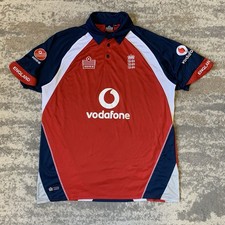 Vintage England Cricket Shirt 2002/2003 One Day International Mens XXL Red Navy