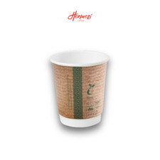 8oz Double-Wall Brown Kraft Biodegradable Cups | Hot Coffee Tea Compostable Eco
