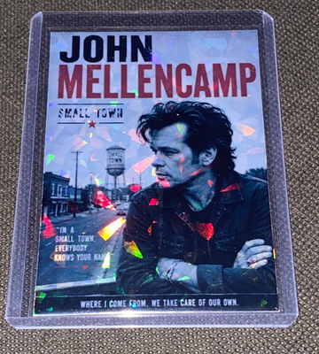 #ad #ad John Cougar Mellencamp Small Town Custom Holographic Fan Poster Card $7.49