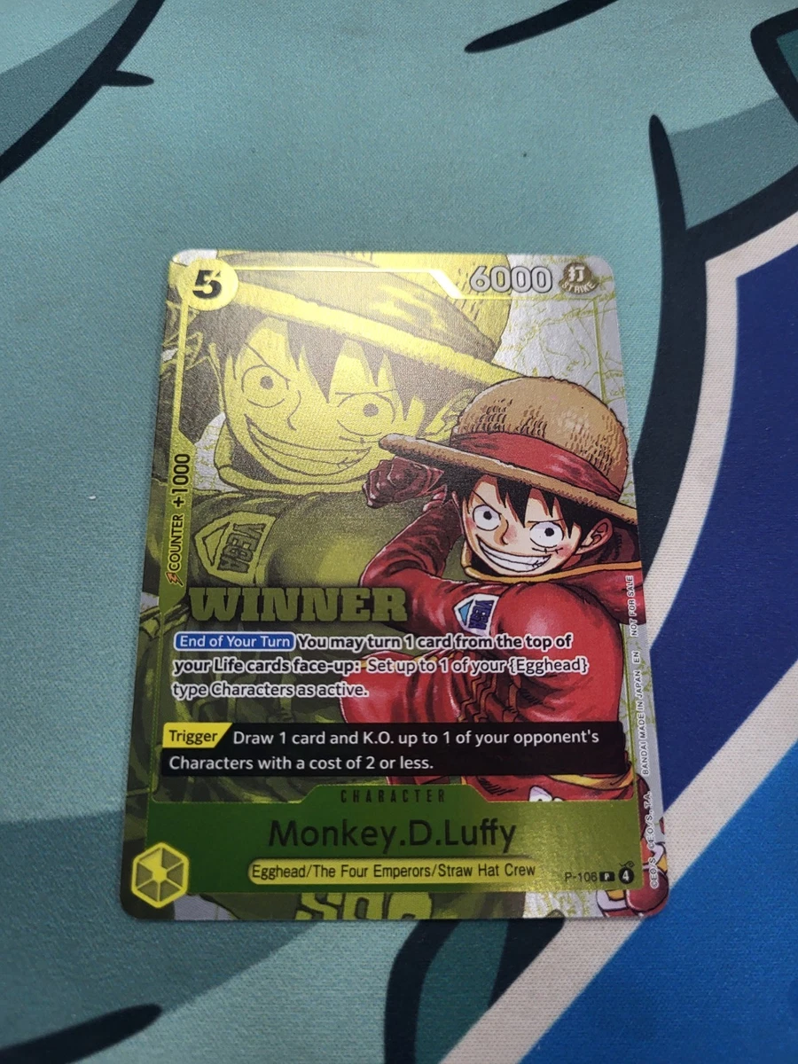 Monkey.D.Luffy P-106 One Piece Promotion Cards | eBay