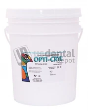OPTI-CRYL Self Curing Acrylic Resin 22Lb/10Kg Shade: Dark PINK Veined Pow 105115
