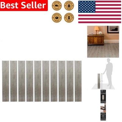 Peel and Stick Vinyl Floor Planks 10pk Light Grey Oak 15 Sq Ft Wood Effect Tiles