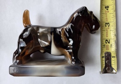 Akro Agate Scotty Dog Heisey by Dalzell Viking Root Beer Glass