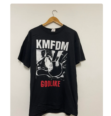 Vintage 90s KMFDM Band “ Godlike 1998 Industrial Metal T-Shirt