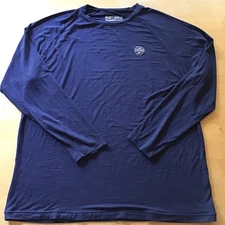 PELAGIC Chill Factor Base Layer Shirt Mens XL Long Sleeve Blue Heather