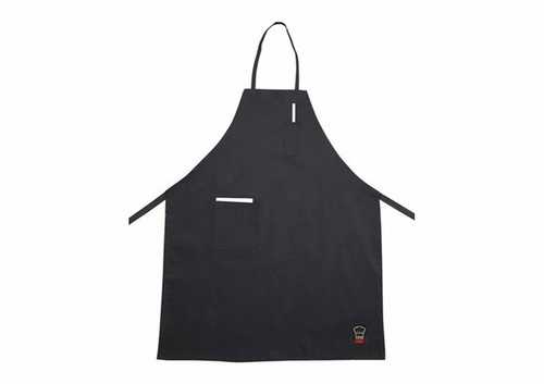 New Restaurant Supplies Winco BA-PBK Bib Apron, 31" x 26" w/ pockets, Black