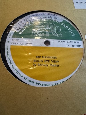 Rare BBC Transcription BBC Playhouse Birds Eye View / The Prisoners 1960 s