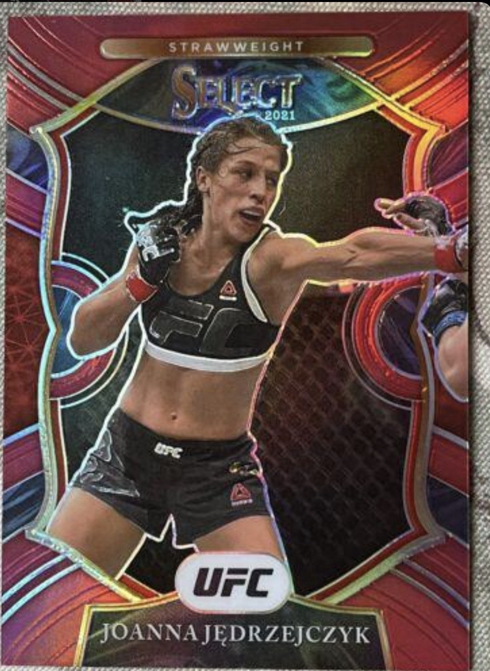 2021 Panini Select UFC - Concourse Joanna Jedrzejczyk #45 Red Prizm /99