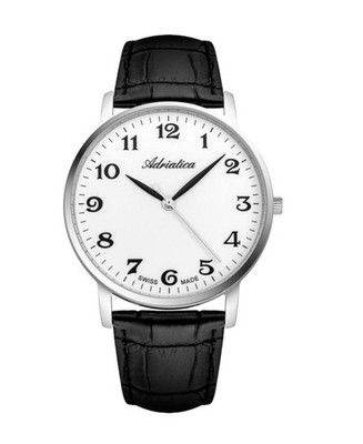 ADRIATICA Men Quartz Casual Watch Classic Dress Silver Dial Waterproof Swiss 41m