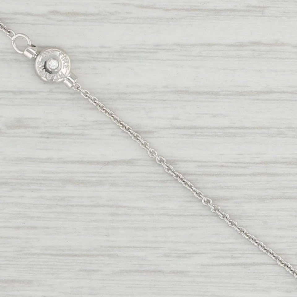 Colar pingente coração abertura diamante corações em fogo ouro 18k - Imagem 3 de 4