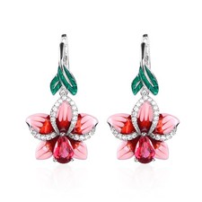 Flower Shaped Hypoallergenic Stud Earrings Flower Dangle Drop Earrings Jewelry G