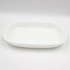 United Airlines by Corning PL 003 Milk Glass Side Plate 6.75" x 4.5" Vintage