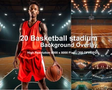 20 Basketball Stadium Digital Backdrop Overlay Digital Studio Background