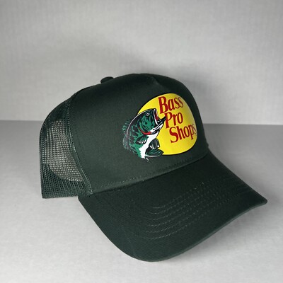 Bass Pro Shop Hat Green Forest Green Adjustable Snapback
