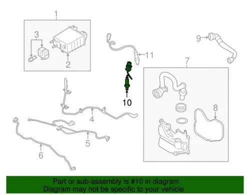 NOVO FABRICANTE DE EQUIPAMENTO ORIGINAL Ford 2015-2016 Lincoln MKC conjunto de sensor de oxigênio superior FJ7Z-9F472-A - Imagem 2 de 2