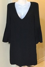 New H&M women’s black dress size 4  polyester V Neck.
