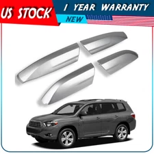 For Toyota Highlander XU40 2008-2013 4PCS Silver Roof Rack Rail End Cover Shell