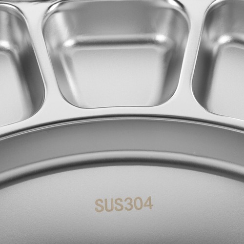 Dessert Plate Divided Trays Stainless Steel Dinner Tray Food Compartment Tray - Picture 8 of 10