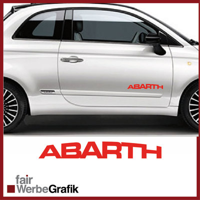 2 Stück Set Fiat Abarth Sticker Style Punto Skorpion 500 Dekor Aufkleber #1015