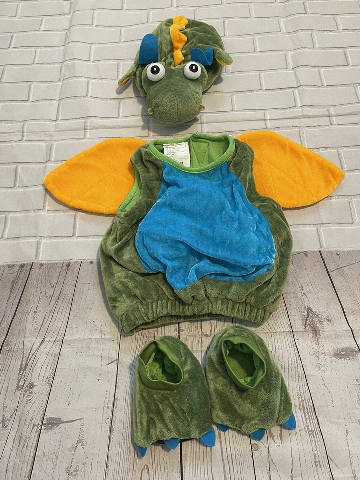 Baby младенца мальчиков плюшевый дракон мягкий костюм наряд 0/9 месяцев EUC - Изображение 2 из 4