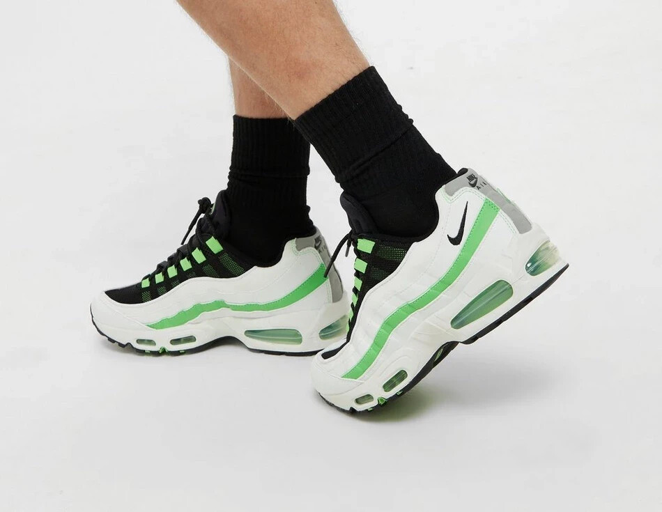 Nike Air Max 95 Men's Shoes in White and Green | eBay