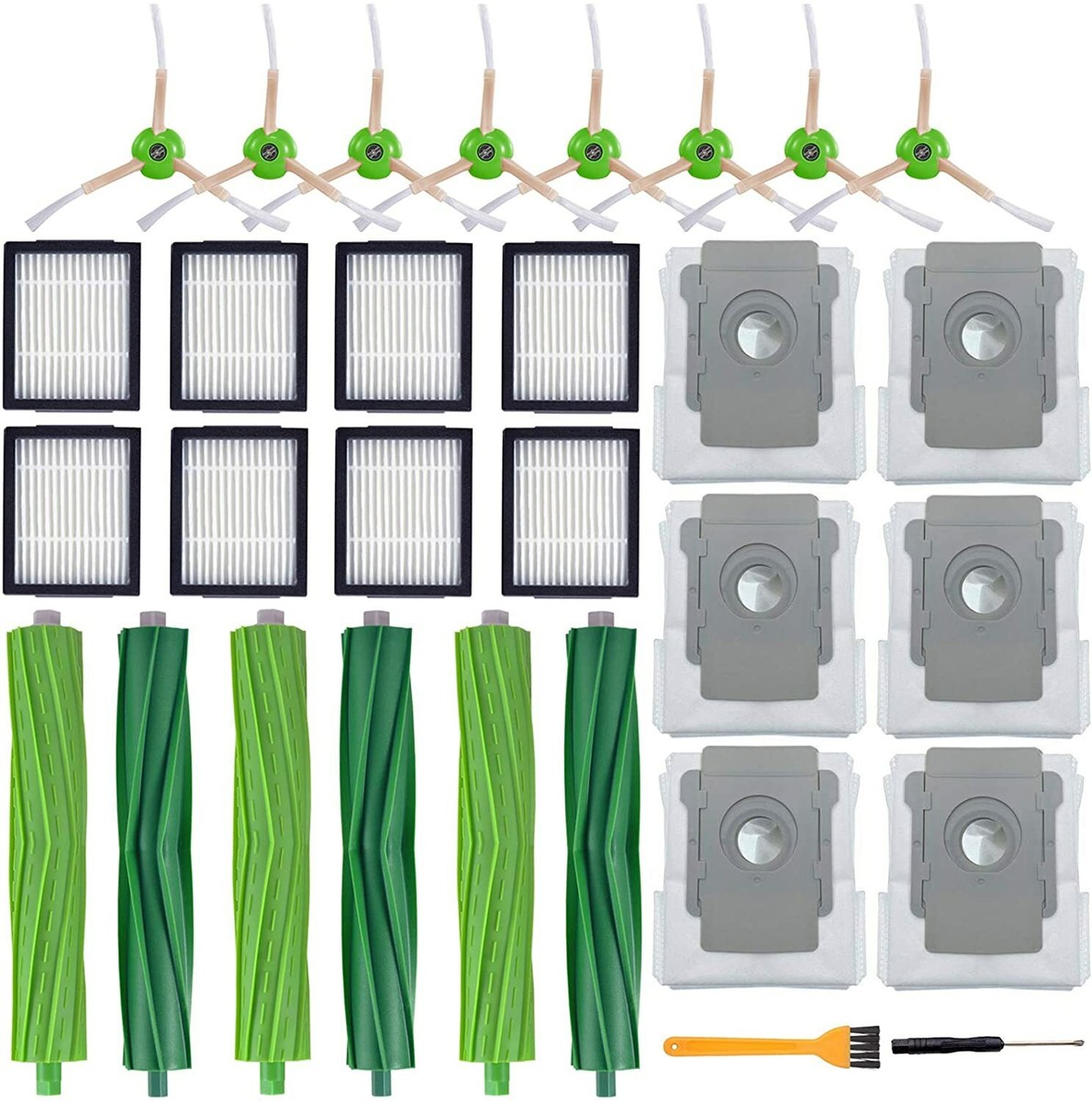 Replacement Parts Kit Fit iRobot Roomba i7 i7+ i6+ i8 i3+/Plus E5