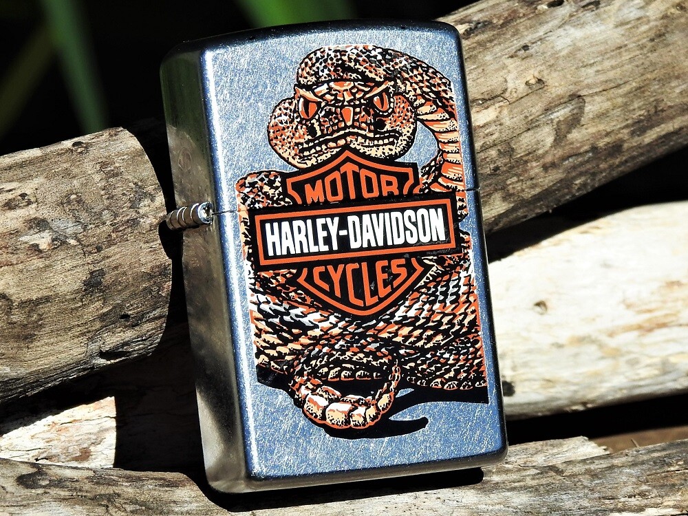 Harley Davidson Zippo Lighter - H-D Rattler - Rattlesnake - Bar