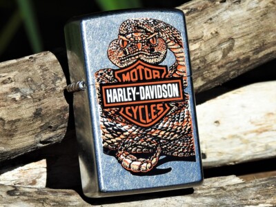 Harley Davidson Zippo Lighter - H-D Rattler - Rattlesnake - Bar